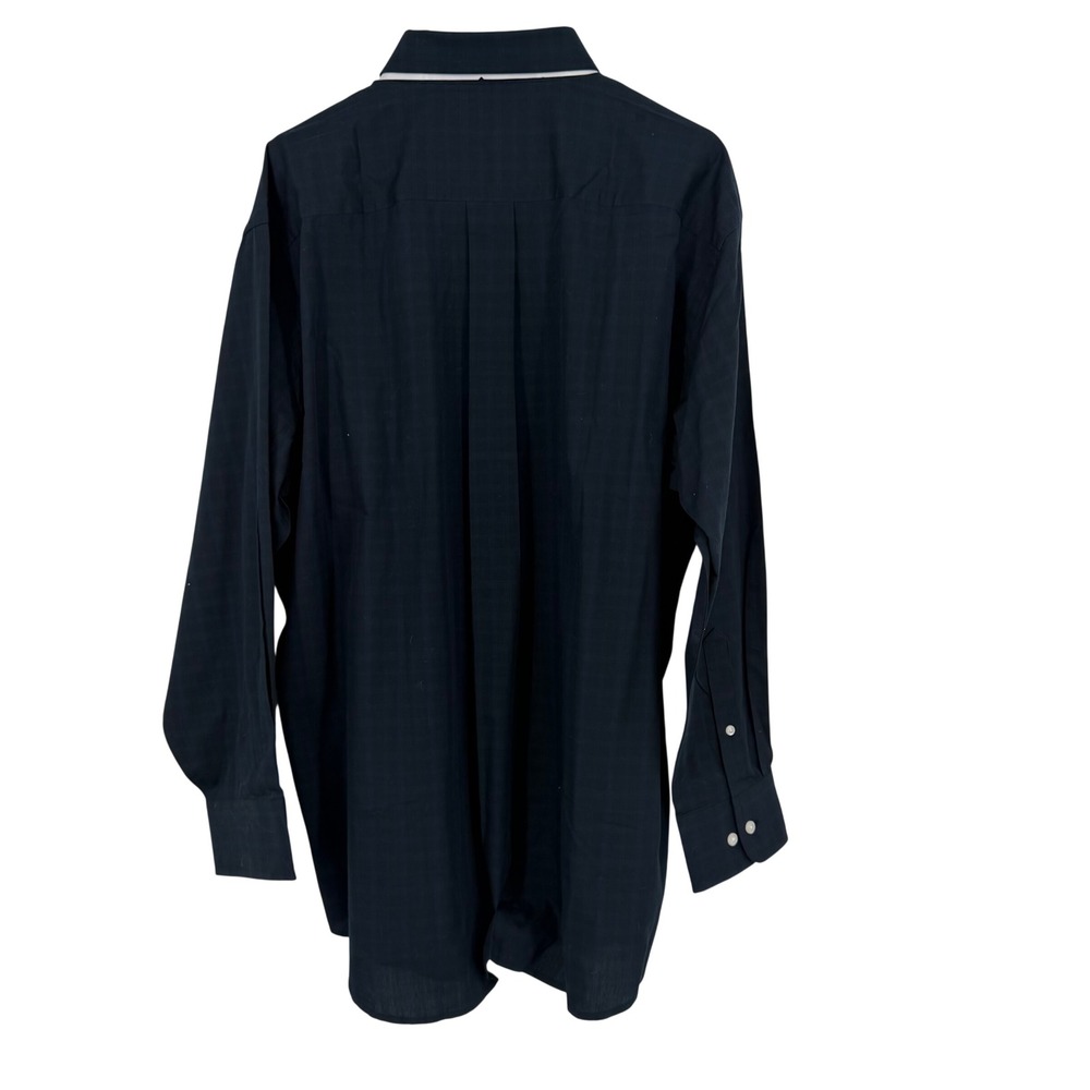 Nautica Button Down Shirt Mens 18 34/35 Black Blue Plaid NWT Preppy Business - Picture 6 of 8